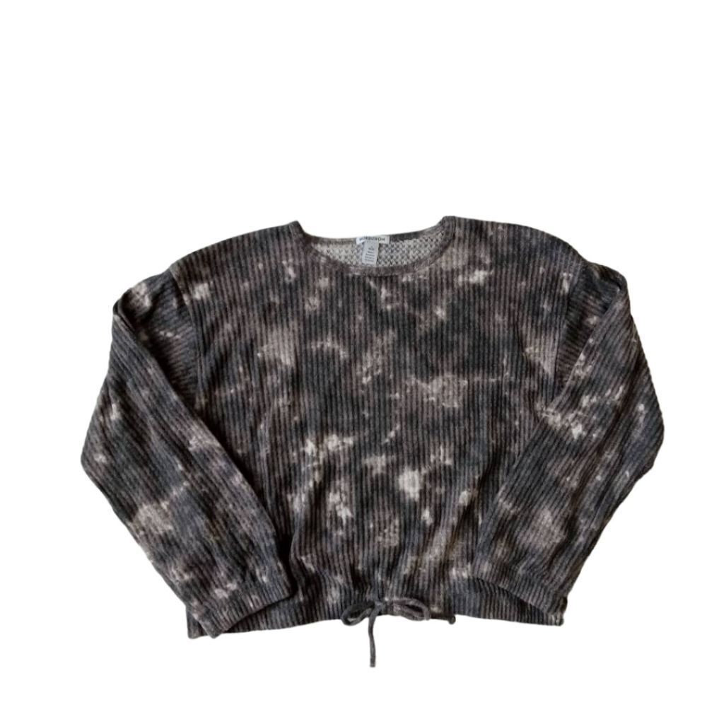 Nordstrom Tie Dye Waffle Knit Ribbed Lightweight Sweater Girl's Size Large 10/12